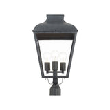 Dumont Outdoor Post Lantern 12" Graphite