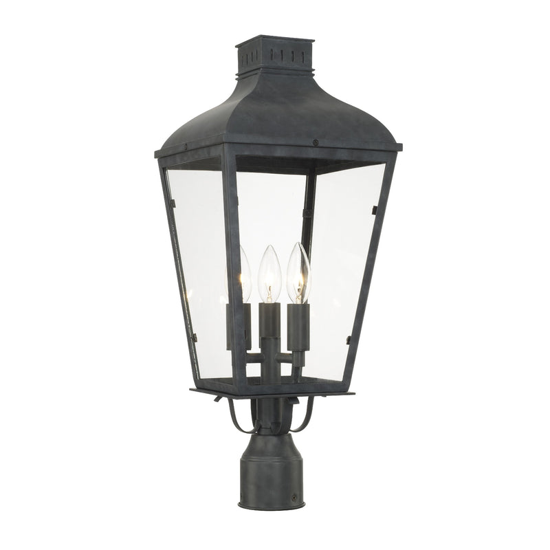 Dumont Outdoor Post Lantern 9.25" Graphite