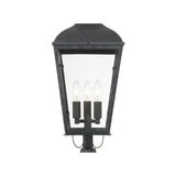 Dumont Outdoor Post Lantern 9.25" Graphite