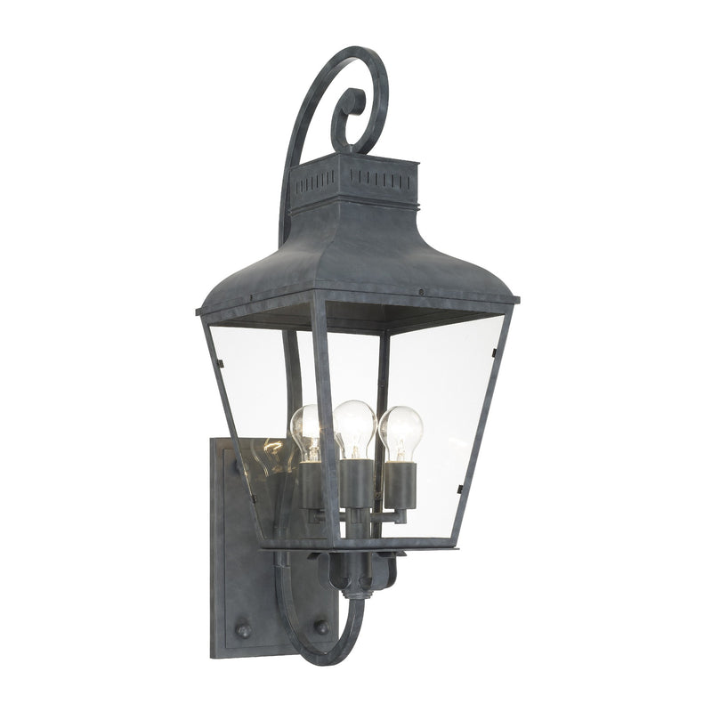 Dumont Outdoor Scroll Sconce 12" Graphite