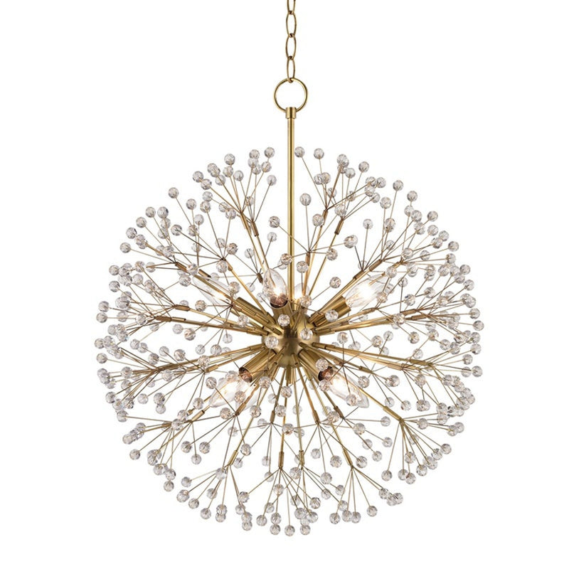 Dunkirk Chandelier - 8-Light - Aged Brass by Hudson Valley