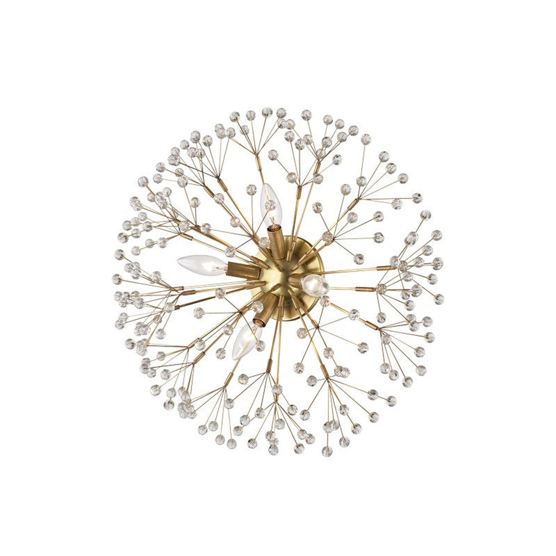 Dunkirk Semi Flush - 4-Light - Aged Brass by Hudson Valley