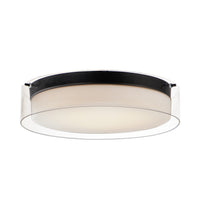 Duo Round Flush Mount Black by Maxim Lighting