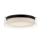 Duo Round Flush Mount Black by Maxim Lighting