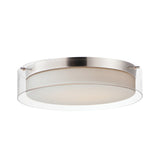 Duo Round Flush Mount Satin Nickel by Maxim Lighting