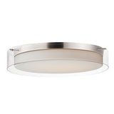 Duo Round Flush Mount Satin Nickel by Maxim Lighting