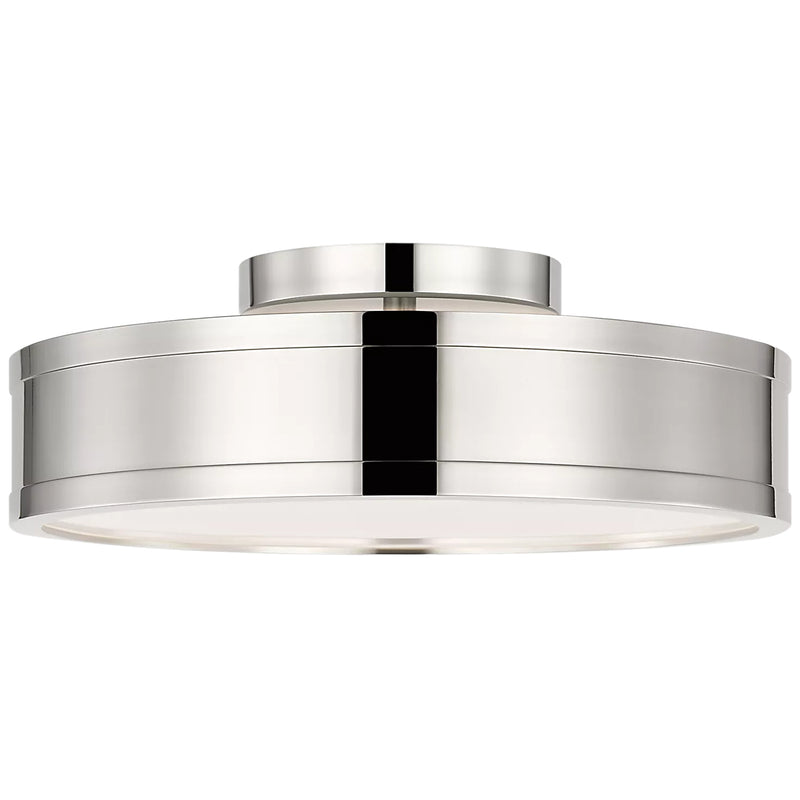 Dupont Round Semi Flush Small Polished Nickel By Visual Comfort Studio