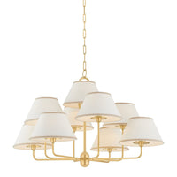 Durland Chandelier - 9-Light - Aged Brass by Hudson Valley