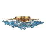 Esme 22.5'' Aged Brass Semi Flush Mount by Crystorama