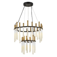 Echo Medium LED Multi Tier Chandelier - Black - by Fredrick Ramond