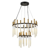 Echo Medium LED Multi Tier Chandelier - Black - by Fredrick Ramond