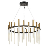 Echo Medium LED Single Tier Chandelier - Black - by Fredrick Ramond