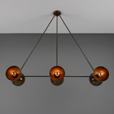 Eclipse Brass Dome Chandelier - Antique Brass