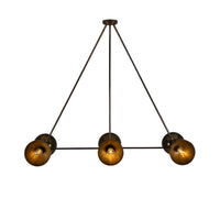 Eclipse Brass Dome Chandelier - Antique Brass