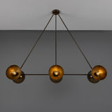 Eclipse Brass Dome Chandelier - Antique Brass