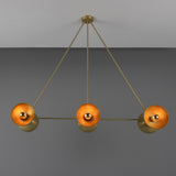 Eclipse Brass Dome Chandelier - Satin Brass