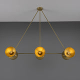 Eclipse Brass Dome Chandelier - Satin Brass