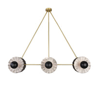 Eclipse Kapok Chandelier - Satin Brass