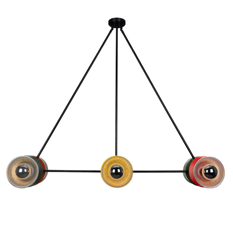 Eclipse Multicoloured Chandelier - Matte Black