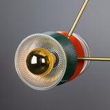Eclipse Multicoloured Chandelier - Satin Brass