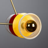 Eclipse Multicoloured Chandelier - Satin Brass