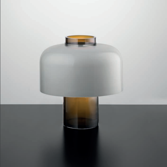 Eden Table Lamp Amber Di Glass
