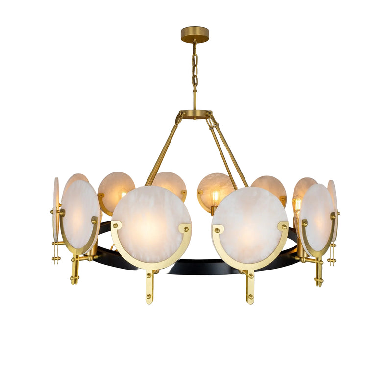 Edinburgh Alabaster Chandelier - Polished Brass