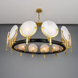 Edinburgh Alabaster Chandelier - Polished Brass
