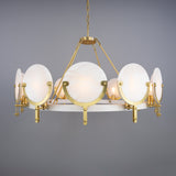 Edinburgh Alabaster Chandelier - Satin Brass