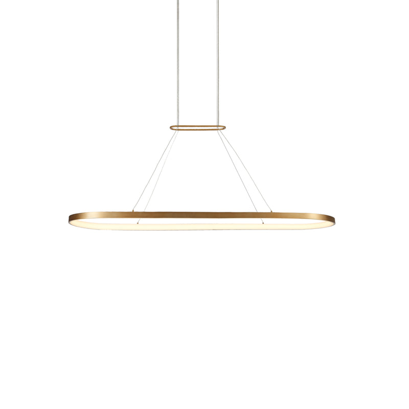 Eerie Pendant — 47 Inch, Antique Brass