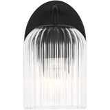 Eisele Small Wall Sconce Midnight Black By Generation Lighting - Front View