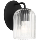 Eisele Small Wall Sconce Midnight Black By Generation Lighting - Side View1