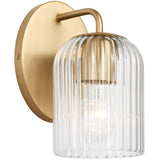 Eisele Small Wall Sconce Satin Brass By Generation Lighting - Side View1