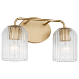 Eisele Vanity Light 2 Lights Satin Brass By Generation Lighting - Side View