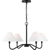 Eldon Chandelier — 29 1/2", White Linen, Midnight Black