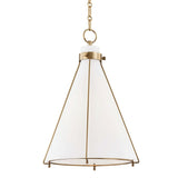 Eldridge Cone Pendant - Aged Brass by Hudson Valley