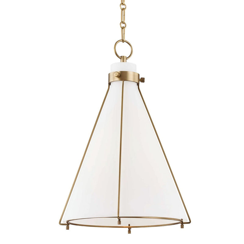 Eldridge Cone Pendant - Aged Brass by Hudson Valley