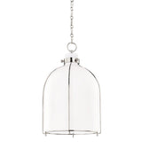 Eldridge Dome Pendant - Opal White - Polished Nickel by Hudson Valley