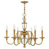 Eleanor Medium Single Tier Chandelier - Heritage Brass - by Hinkley