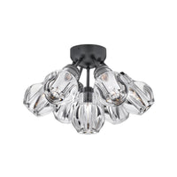 Elise Medium Semi-Flush Mount - Black - by Fredrick Ramond