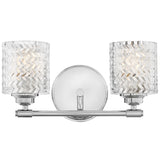 Elle Vanity Light 2 Lights Chrome By Hinkley