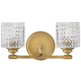 Elle Vanity Light 2 Lights Heritage Brass By Hinkley