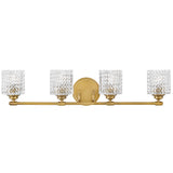 Elle Vanity Light 4 Lights Heritage Brass By Hinkley