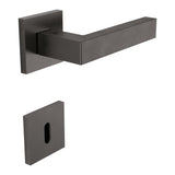 Ellesse Door Lever in Matte Graphite angled view by Colombo Design