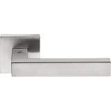 Ellesse Door Lever in Satin Chrome by Colombo Design