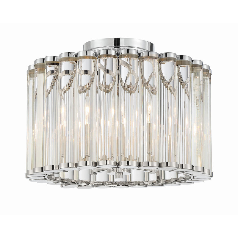Elliot Semi-Flush Mount 15.25'' Polished Nickel
