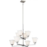 Ellis Harper Chandelier — 35.5 Inch, Brushed Nickel