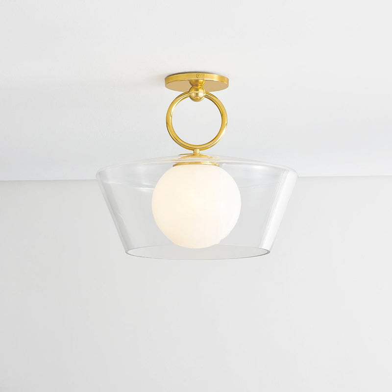 Elmsford Semi Flush Mount By Hudson Valley With Light