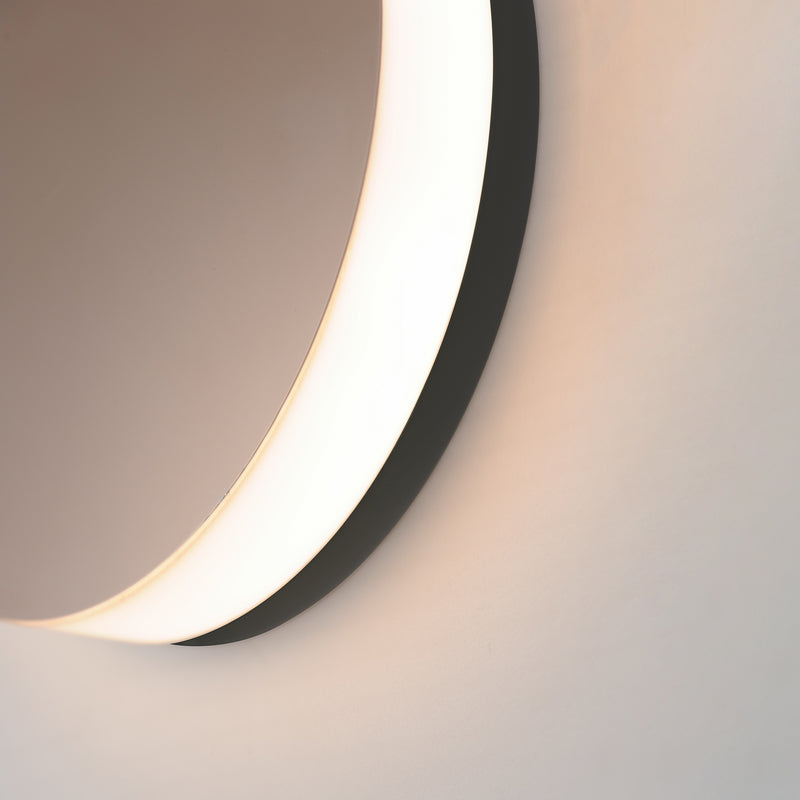 Embosse Round Wall Sconce Polished Bronze By ET2 Detailed View
