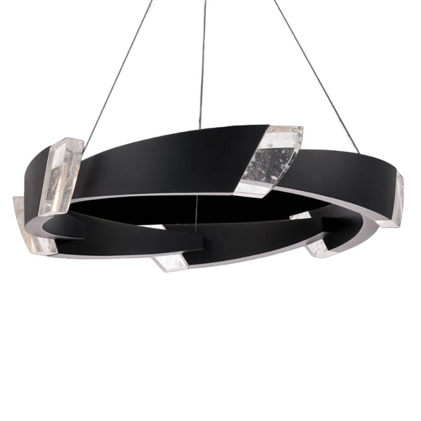Embrace Pendant Light Black Medium By Schonbek